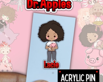 Pin | Acrylic | Kawaii | Lacie - Dr. Apples' Assistant | Dr. Apples