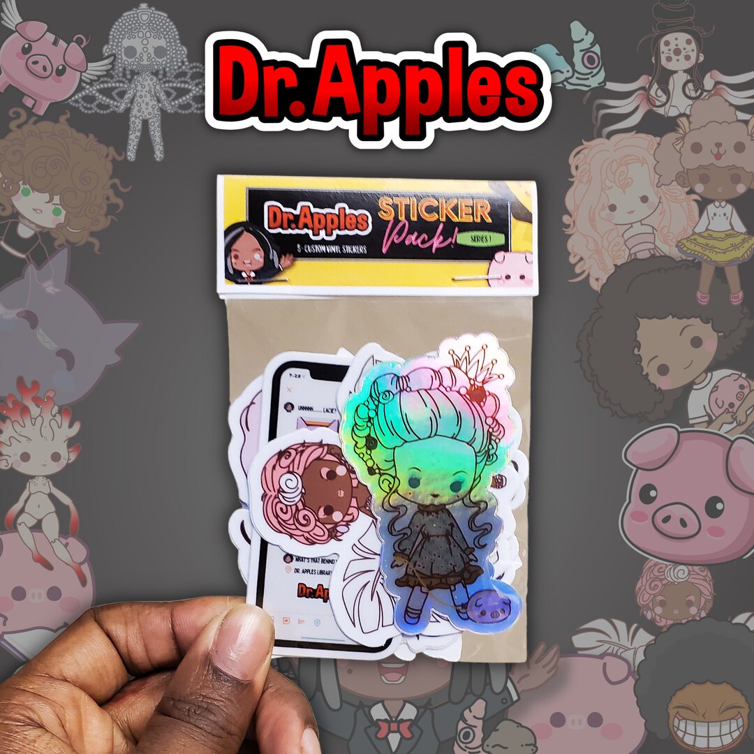 Sticker Pack Assorted 6-pack Dr. Apples - Etsy