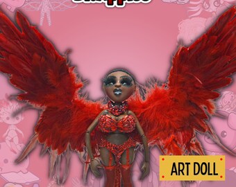 Art Doll Vladonna African American Red Angel OOAK Dr. 