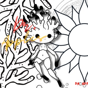 Printable Coloring Book Art Dolls 82 Pages Kawaii Style image 8