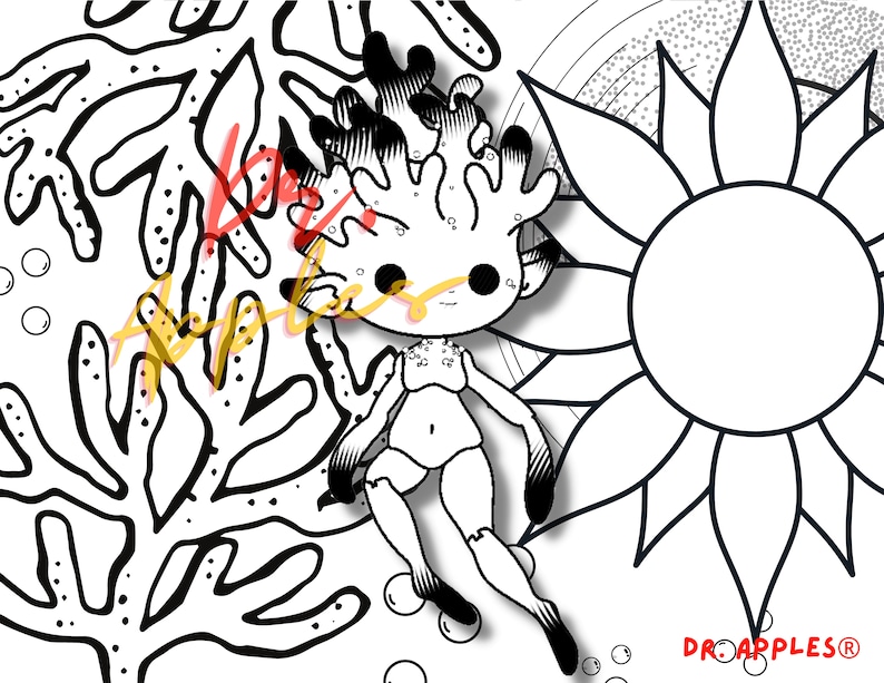 Printable Coloring Book Art Dolls 82 Pages Kawaii Style image 8