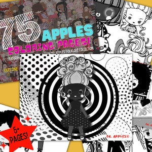 Digital Coloring Pages | Dots | Fantasy  Art Doll Collection | Digital Art | Kawaii | Adult Coloring Pages | From the Dr. Apples® Series