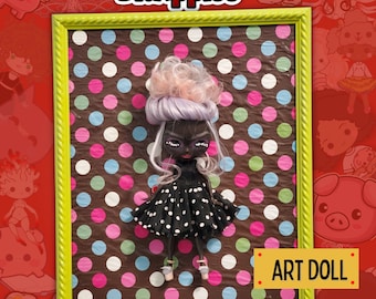 Poupée d’art | Blythe afro-américain | TBL | OOAK | Dr Pommes