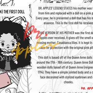 Printable Coloring Book Art Dolls 82 Pages Kawaii Style image 5