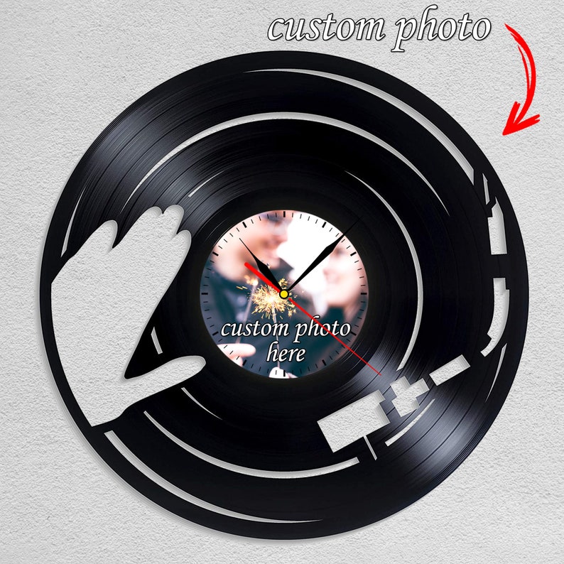 Best Ever Gift for DJ Boyfriend, Gift for Female DJ, Custom Photo Wall Clock