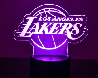 Los Angeles Lakers 13-Color Desktop Lamp / Nightlight with Remote Control