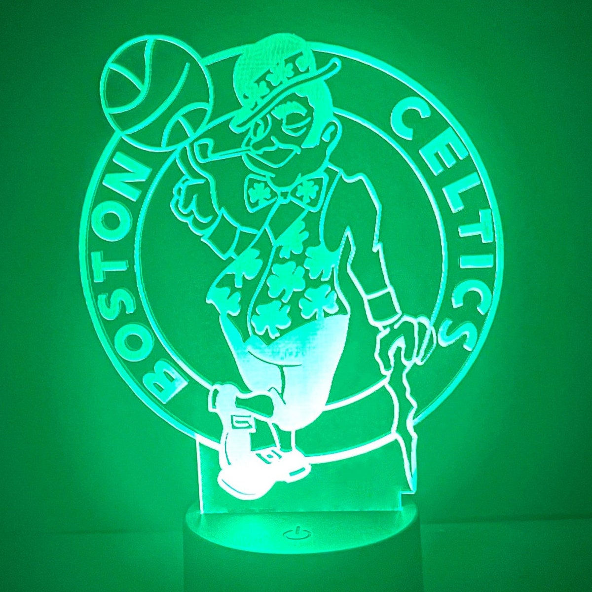 Boston Celtics Basketball Light-up Desktop Sign | Color Changing Leds W/ Remote Control - Etsy