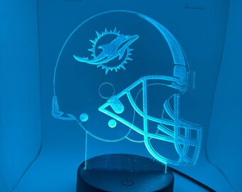 Miami Dolphins Light-up Football Helmet w/ Color Changing remote