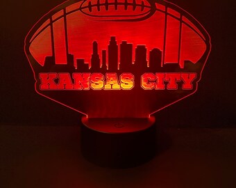 Kansas City Football Skyline Light