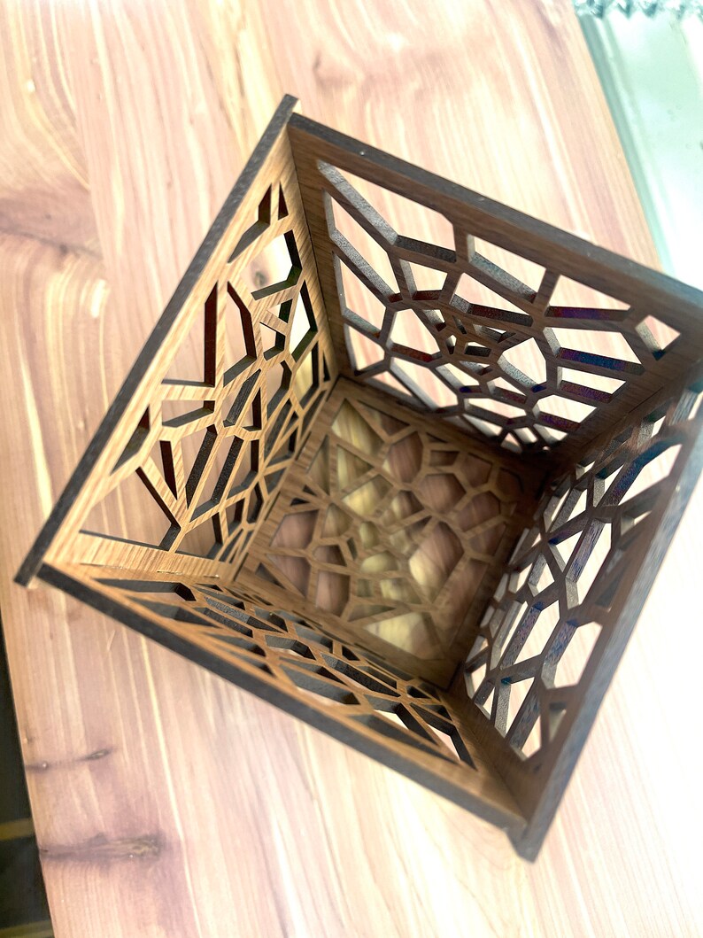 Voronoi Candle Holder Laser Cut Files for or Other Etsy