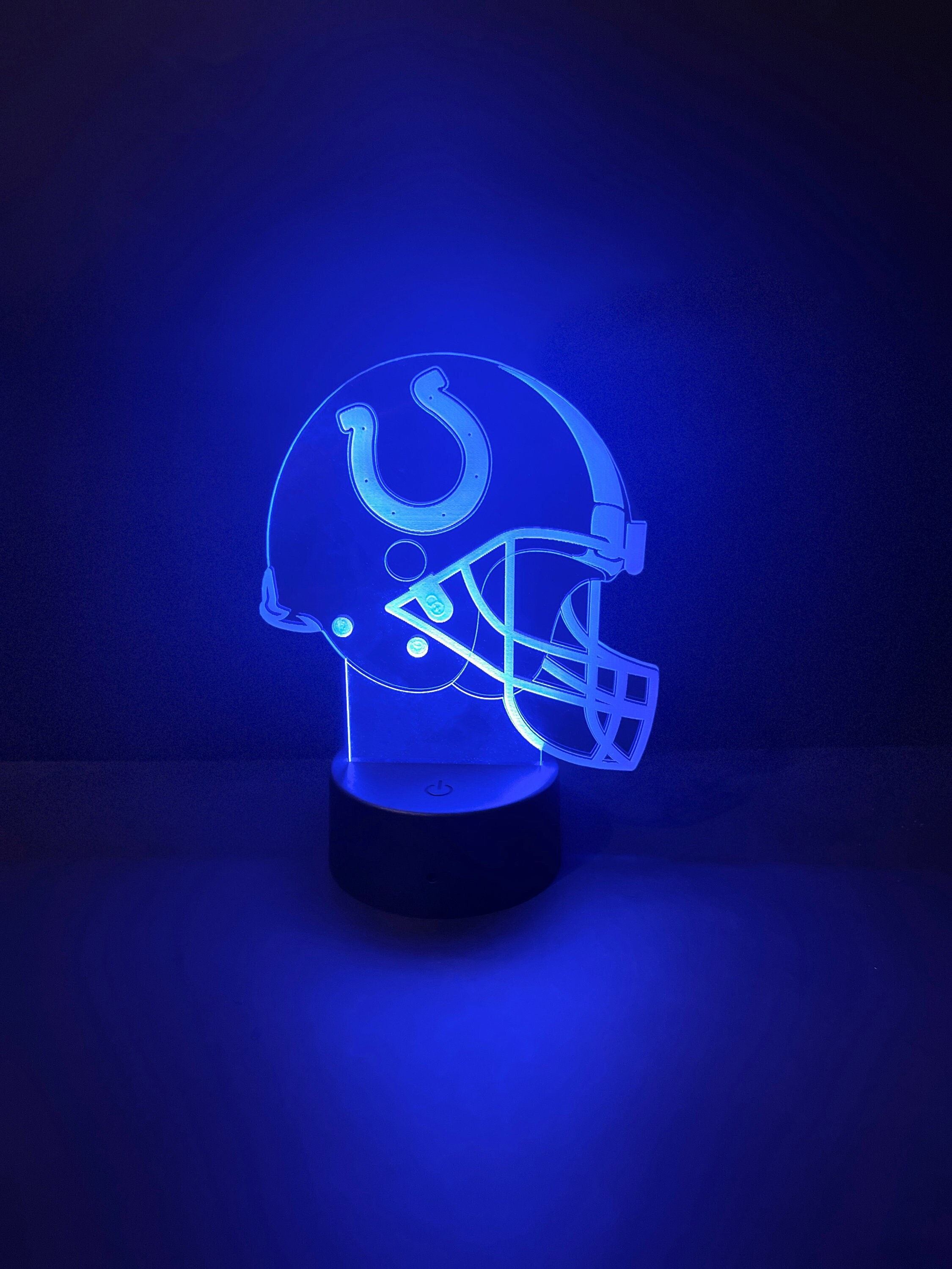 Indianapolis Colts Helmet Edge-lit LED Lamp  16-color Night Light With  Remote - Etsy