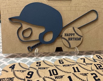 Baby Milestone Tracker for Baseball fans for Glowforge