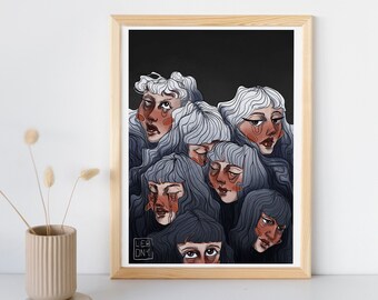A Thousand Me - A3 poster digitally printed on glossy paper