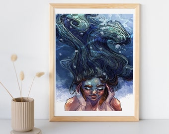 UNDER THE SEA - digital print poster on glossy coated paper