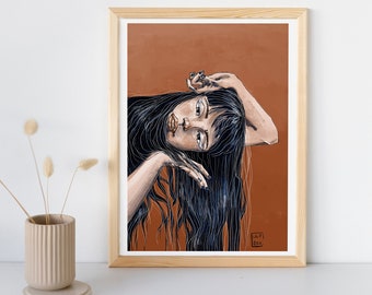 Windswept - A3 digital print poster on glossy coated paper