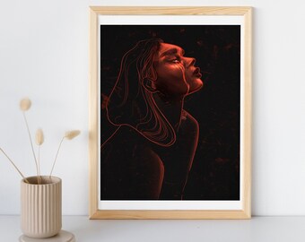 RED TEAR - digital print poster on glossy coated paper