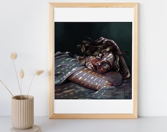 Sunday - square poster digital print on glossy coated paper