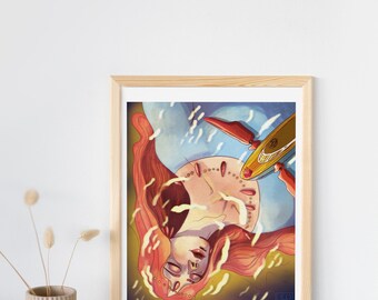 Mother Sea - digital print poster on glossy coated paper