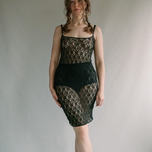 Beautiuful 90s Dolce & Gabbana Black Mesh Midi Dress XS-M