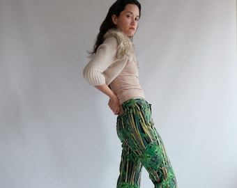 90s Dolce Gabbana Tropical Flared trousers