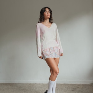 Roberto Cavalli Creamy Knited Long Sleeve Top 6-12