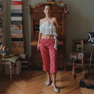 Vintage Dolce and Gabbana Red Paisley Capris XS/S
