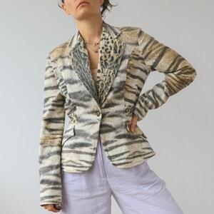 Roberto Cavalli 2000s Animal Print Blazer Y2k image 2