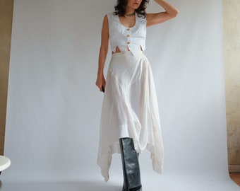 Vivienne Westwood 1994 Pour 3 Suisses collection White Corset Bustier 38