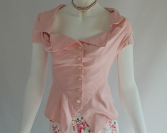 Vintage Vivienne Westwood Gold Label 1990s  Bustier blush pink U.K. 12