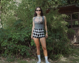 Chaleco estilo corsé gris vintage de Vivienne Westwood