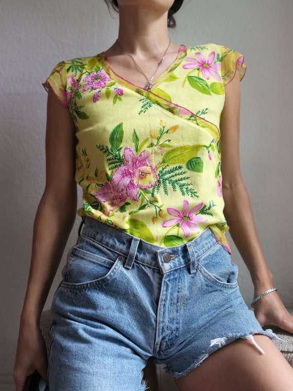 asymmetrical ruffle top