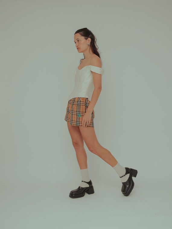 Vivienne Westwood X Burberry Nova Check 100 Cotton Mini Shorts XS Etsy