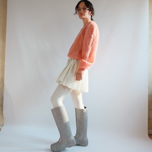 Raspberry Pink Hand Knitted Mohair Jumper S-M