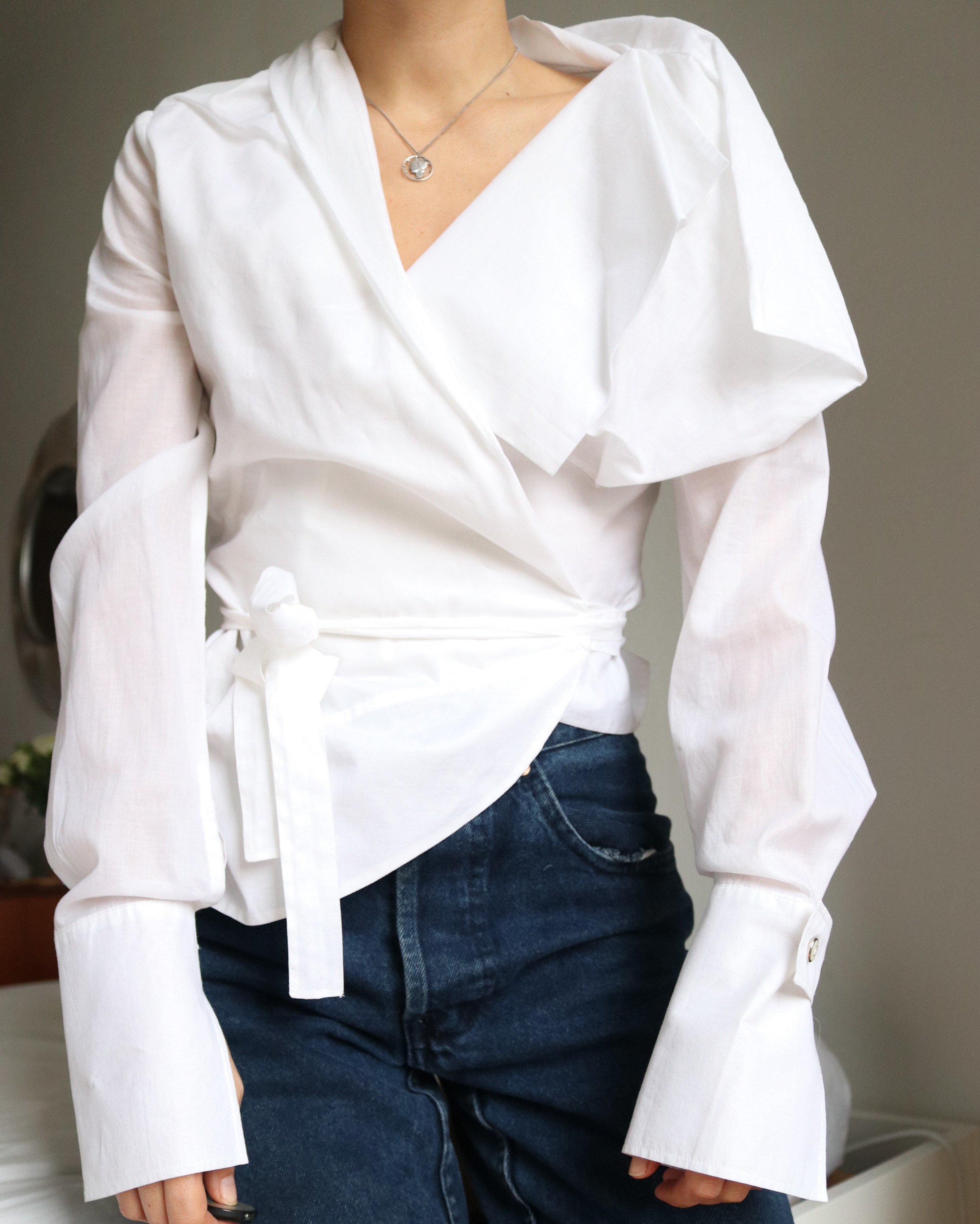 Red Label Vivienne Westwood asymmetrical wrap blouse