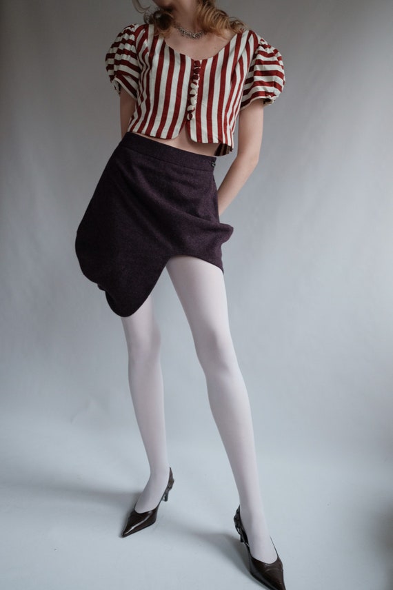 Vivienne Westwood Early 90s Vintage Red Label Wool Petals Purple  