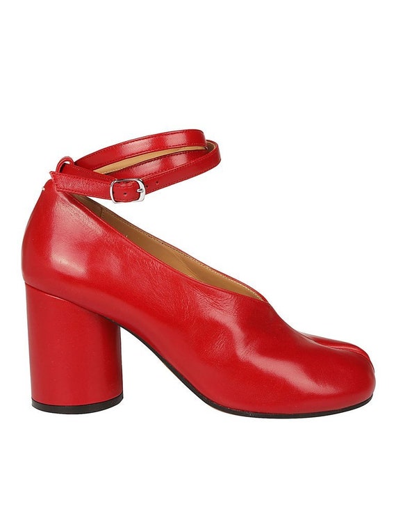 Margiela Cherry Red Tabi Mary Janes 39 