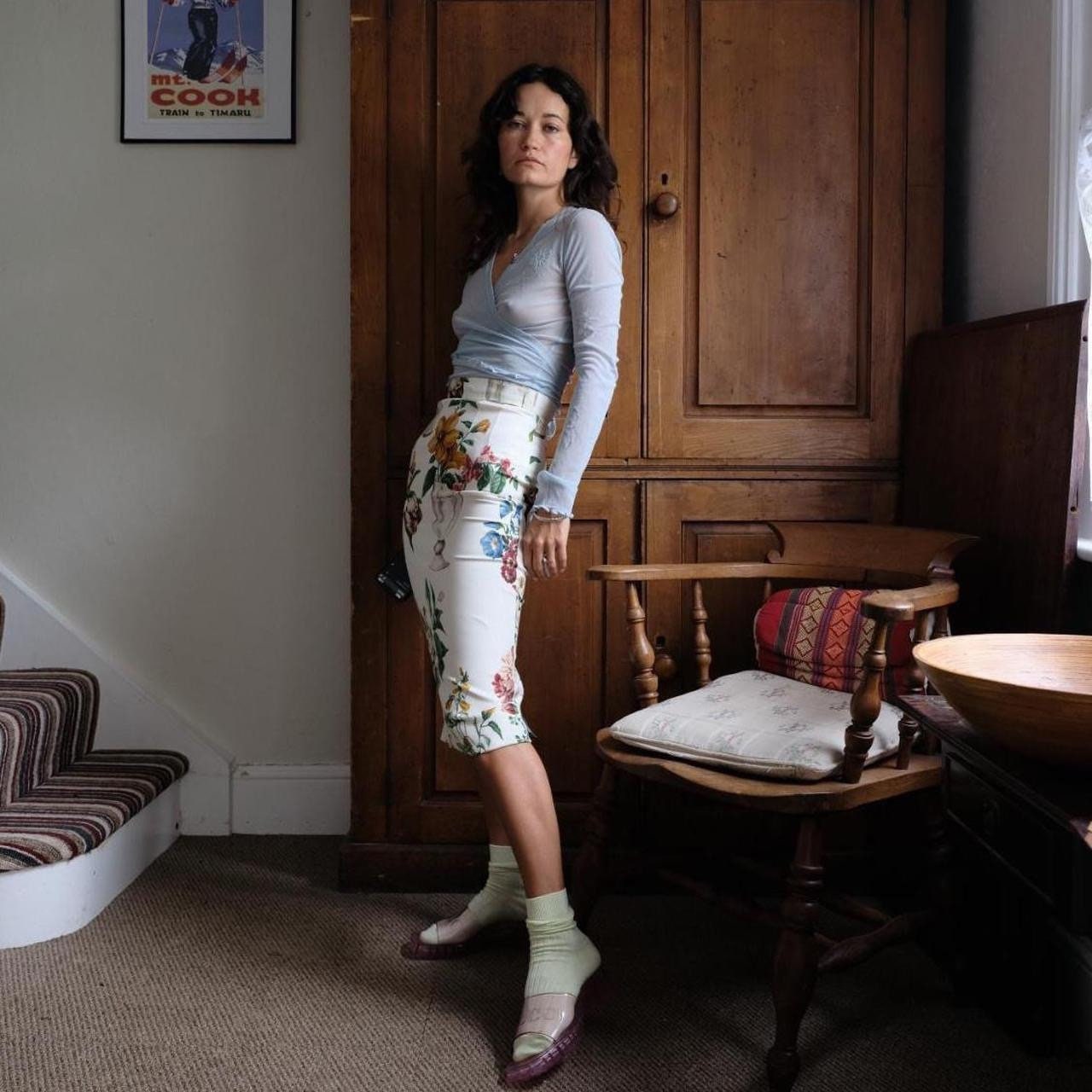 Dolce and Gabbana Silk Floral Skirt 00s XS - Etsy