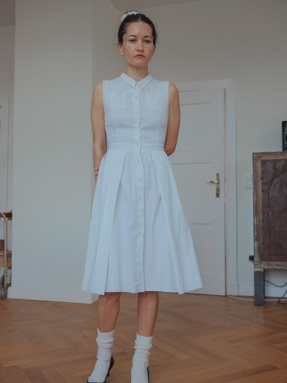 Vintage Prada Collared Button Down Dress - Etsy
