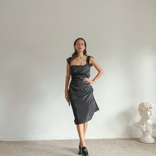 Vivienne Westwood Red Label Black Asymmetrical Corset Dress IT 40