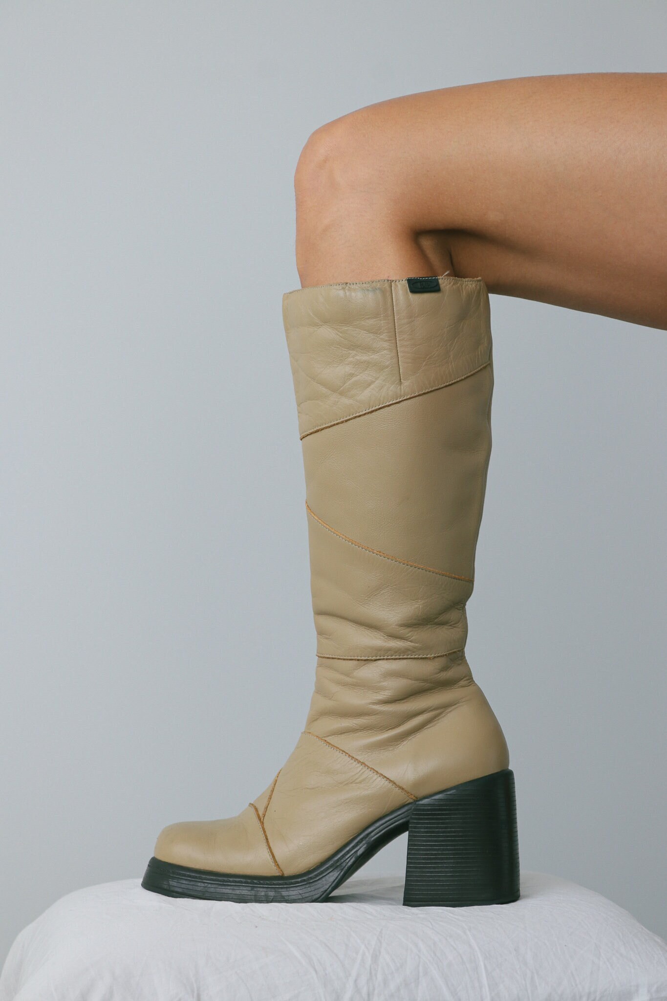 90s chunky knee high boots