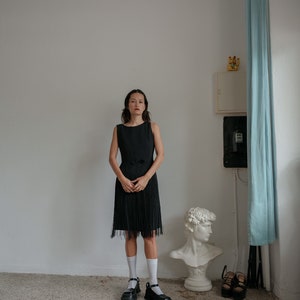 Vestido con flecos y lazo delantero de Moschino, económico y chic, años 90, talla 40 S imagen 5