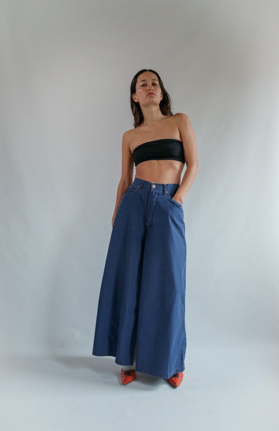 Jean Paul Gaultier Jeans 90s Indigo Extra Wide Leg Trouser/skirt