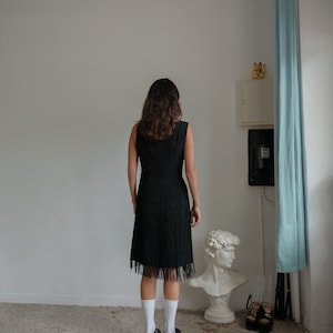 Vestido con flecos y lazo delantero de Moschino, económico y chic, años 90, talla 40 S imagen 4
