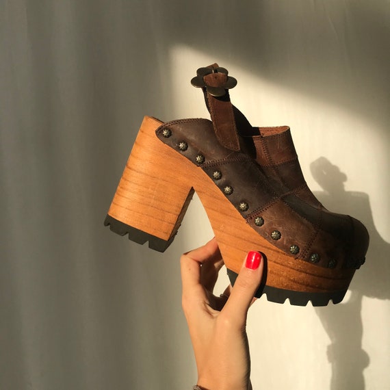 Buffalo London Vintage Brown Leather Patchwork Pla