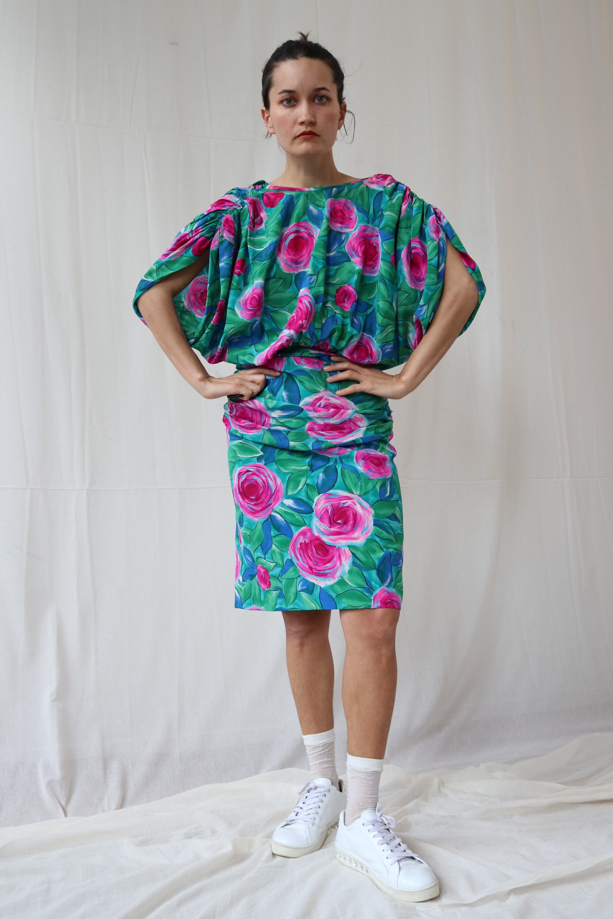 Image of Fabulous 's Vintage Floral Dress, Fran Fine Fav