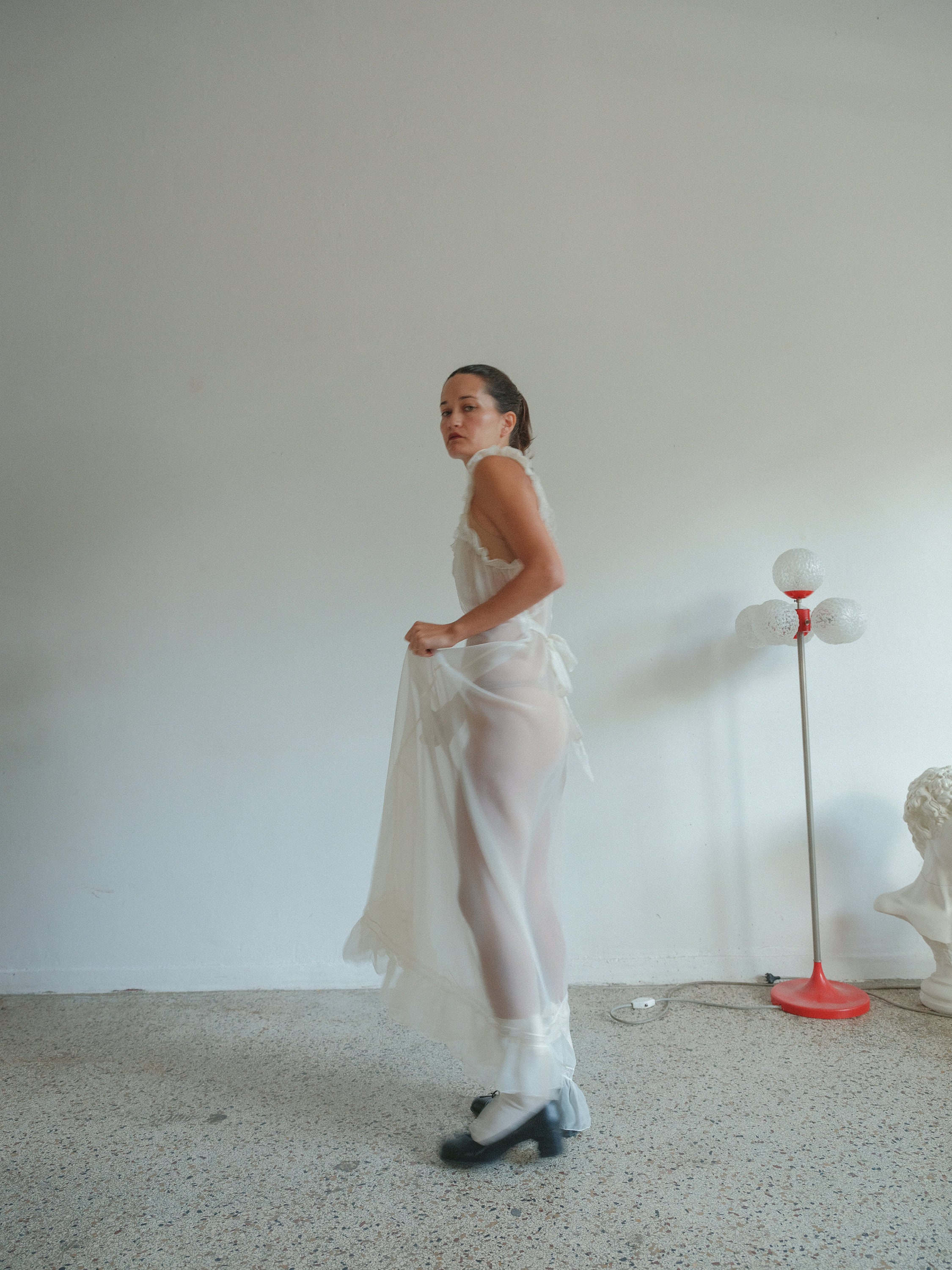 ivory slip wedding dress Beatrice | Slip Silk Satin Wedding Dress