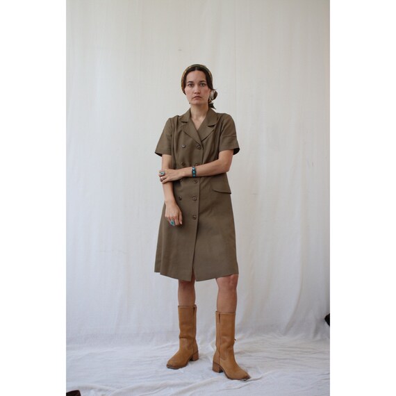 military green shirt dress