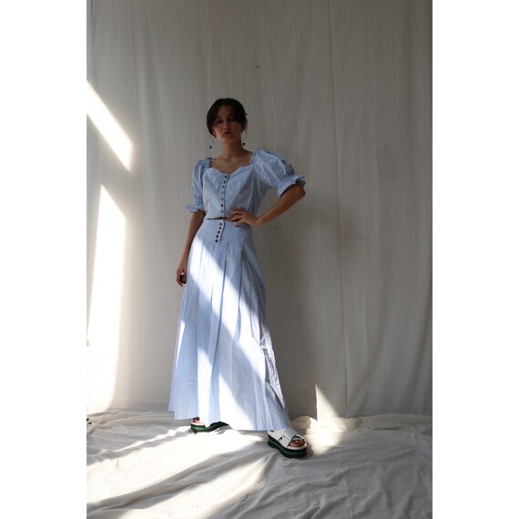True Vintage Milkmaid two piece puff shoulder set