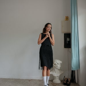 Vestido con flecos y lazo delantero de Moschino, económico y chic, años 90, talla 40 S imagen 6