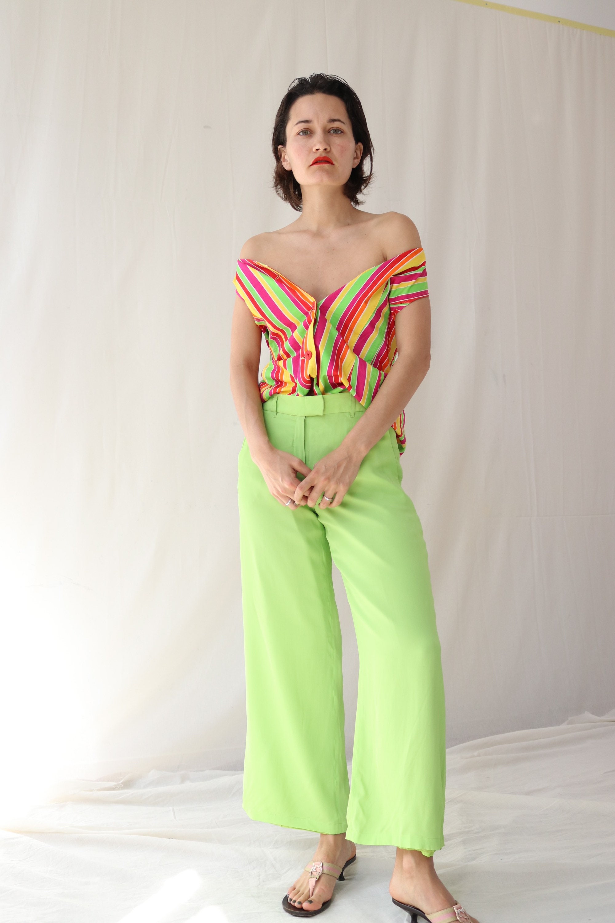 Image of Moschino Cheap & Chic Green Pants Vintage